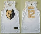 Wholesale Cheap Men's Memphis Grizzlies #12 Ja Morant White Golden Nike Swingman Stitched NBA Jersey