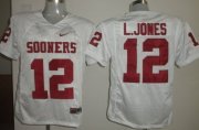 Wholesale Cheap Oklahoma Sooners #12 Landy Jones White Jersey
