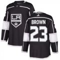 Wholesale Cheap Adidas Kings #23 Dustin Brown Black Home Authentic Stitched NHL Jersey