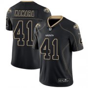 Wholesale Cheap Nike Saints #41 Alvin Kamara Lights Out Black Men's Stitched NFL Limited Rush Jersey