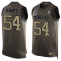 Wholesale Cheap Nike Cowboys #54 Randy White Green Men's Stitched NFL Limited Salute To Service Tank Top Jersey