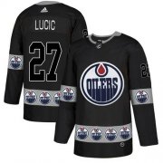 Wholesale Cheap Adidas Oilers #27 Milan Lucic Black Authentic Team Logo Fashion Stitched NHL Jersey