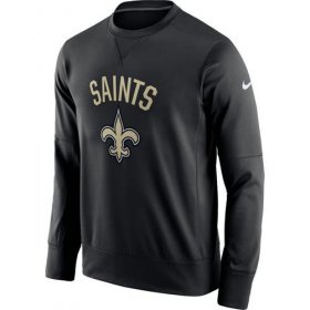 Wholesale Cheap Men\'s New Orleans Saints Nike Black Sideline Circuit Performance Sweatshirt