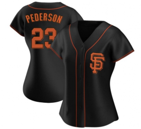 Wholesale Cheap Women\'s San Francisco Giants #23 Joc Pederson Black Alternate Stitched Baseball Jersey