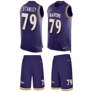 Wholesale Cheap Nike Ravens #79 Ronnie Stanley Purple Team Color Men's Stitched NFL Limited Tank Top Suit Jersey