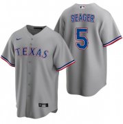 Wholesale Cheap Men's Texas Rangers #5 Corey Seager Gray Cool Base Stitched Baseball Jersey