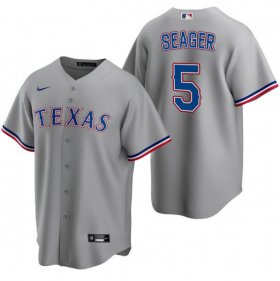 Wholesale Cheap Men\'s Texas Rangers #5 Corey Seager Gray Cool Base Stitched Baseball Jersey