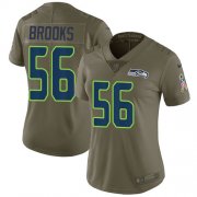 Wholesale Cheap Nike Seahawks #56 Jordyn Brooks Olive Women's Stitched NFL Limited 2017 Salute To Service Jersey