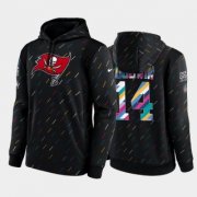Wholesale Cheap Men's Tampa Bay Buccaneers #14 Chris Godwin 2021 Charcoal Crucial Catch Therma Pullover Hoodie