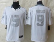 Wholesale Cheap Nike Saints #9 Drew Brees White Men's Stitched NFL Limited Platinum Jersey
