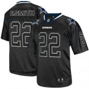 Wholesale Cheap Nike Cowboys #22 Emmitt Smith Lights Out Black Men's Stitched NFL Elite Jersey
