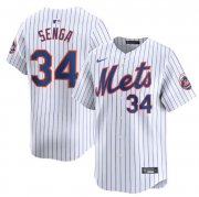 Cheap Men's New York Mets #34 Kodai Senga White 2024 Home Limited Stitched Baseball Jersey