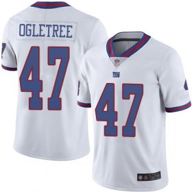 Wholesale Cheap Nike Giants #47 Alec Ogletree White Men\'s Stitched NFL Limited Rush Jersey