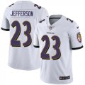 Wholesale Cheap Nike Ravens #23 Tony Jefferson White Men's Stitched NFL Vapor Untouchable Limited Jersey