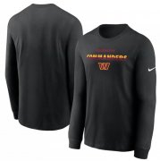 Wholesale Cheap Men's Washington Commanders Nike Black Script Long Sleeve T Shirt