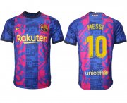 Wholesale Cheap Men 2021-2022 Club Barcelona blue training suit aaa version 10 Soccer Jerseys