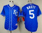 Wholesale Cheap Royals #5 George Brett Light Blue Alternate 2 Cool Base Stitched MLB Jersey