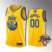 Wholesale Cheap Men's Golden State Warriors Active Player Custom 2022 Yellow NBA Finals Stitched Jersey