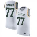 Wholesale Cheap Nike Packers #77 Billy Turner White Men's Stitched NFL Limited Rush Tank Top Jersey