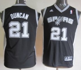 Cheap San Antonio Spurs #21 Tim Duncan Black Kids Jersey