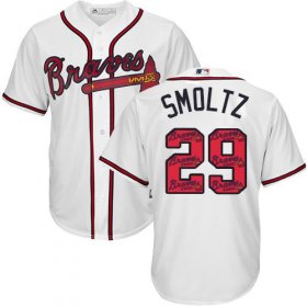 Wholesale Cheap Braves #29 John Smoltz White Team Logo Fashion Stitched MLB Jersey