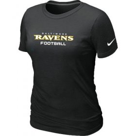 Wholesale Cheap Women\'s Nike Baltimore Ravens Sideline Legend Authentic Font T-Shirt Black