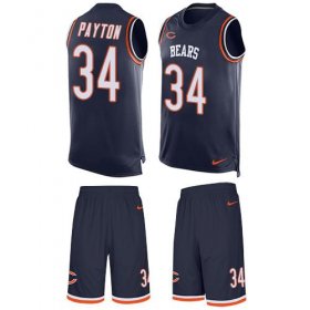 Wholesale Cheap Nike Bears #34 Walter Payton Navy Blue Team Color Men\'s Stitched NFL Limited Tank Top Suit Jersey