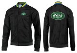 Wholesale Cheap NFL New York Jets Team Logo Jacket Black_3