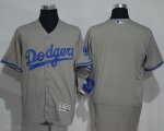 Wholesale Cheap Dodgers Blank Grey Flexbase Authentic Collection Stitched MLB Jersey