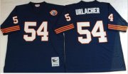 Wholesale Cheap Mitchell&Ness Bears #54 Brian Urlacher Blue Big No. Throwback Stitched NFL Jersey