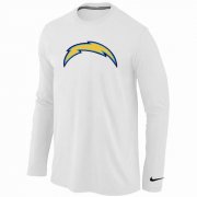 Wholesale Cheap Nike Los Angeles Chargers Logo Long Sleeve T-Shirt White