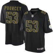 Wholesale Cheap Nike Steelers #53 Maurkice Pouncey Black Men's Stitched NFL Impact Limited Jersey