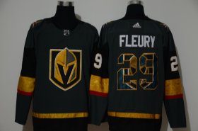 Wholesale Cheap Men\'s Vegas Golden Knights #29 Marc-Andre Fleury Gray With Team Logo Adidas Stitched NHL Jersey