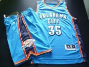 Wholesale Cheap NOklahoma City Thunder 35 Kevin Durant blue Basketball Suit