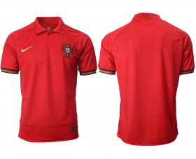 Wholesale Cheap Men 2021 Europe Portugal home AAA red soccer jerseys