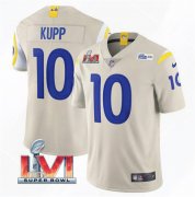 Wholesale Cheap Men's Los Angeles Rams #10 Cooper Kupp 2022 Bone Super Bowl LVI Vapor Limited Stitched Jersey