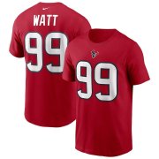 Wholesale Cheap Houston Texans #99 J.J. Watt Nike Team Player Name & Number T-Shirt Red