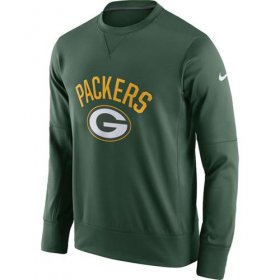 Wholesale Cheap Men\'s Green Bay Packers Nike Green Sideline Circuit Performance Sweatshirt