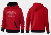 Wholesale Cheap San Francisco 49ers Heart & Soul Pullover Hoodie Red & Black
