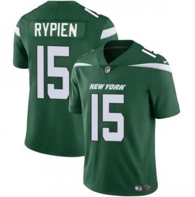 Cheap Men\'s New York Jets #15 Brett Rypien Green Vapor Untouchable Limited Football Stitched Jersey