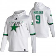 Wholesale Cheap Dallas Stars #9 Mike Modano Adidas Reverse Retro Pullover Hoodie White