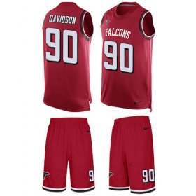Wholesale Cheap Nike Falcons #90 Marlon Davidson Red Team Color Men\'s Stitched NFL Limited Tank Top Suit Jersey