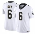 Cheap Men's New Orleans Saints #6 Willie Gay White 2023 F.U.S.E. Vapor Limited Football Stitched Jersey