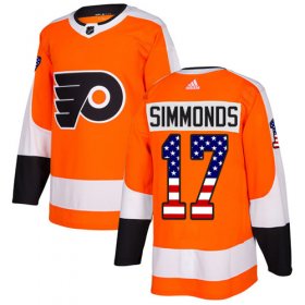 Wholesale Cheap Adidas Flyers #17 Wayne Simmonds Orange Home Authentic USA Flag Stitched Youth NHL Jersey