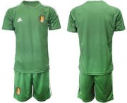 Wholesale Cheap Belgium Army Green Goalkeeper UEFA Euro 2020 Soccer Jersey