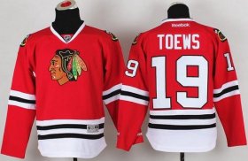 Wholesale Cheap Blackhawks #19 Jonathan Toews Red Stitched Youth NHL Jersey