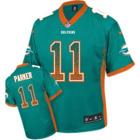 Wholesale Cheap Nike Dolphins #11 DeVante Parker Aqua Green Team Color Men\'s Stitched NFL Elite Drift Fashion Jersey