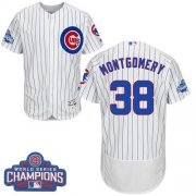 Wholesale Cheap Cubs #38 Mike Montgomery White Flexbase Authentic Collection 2016 World Series Champions Stitched MLB Jersey