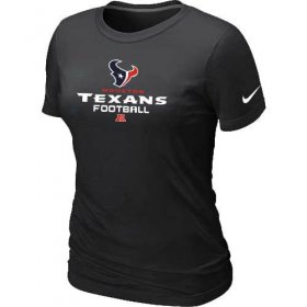 Wholesale Cheap Women\'s Nike Houston Texans Critical Victory NFL T-Shirt Black