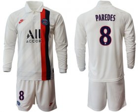 Wholesale Cheap Paris Saint-Germain #8 Paredes Away Long Sleeves Soccer Club Jersey